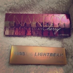 Urban Decay Naked Cherry & UD lightbeam palettes